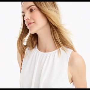 ✨NEW WITH TAG✨ J. Crew White Raised-dot Peplum Top